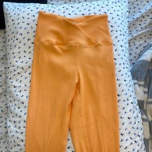 Orange YEAR OF OURS ribbed leggings